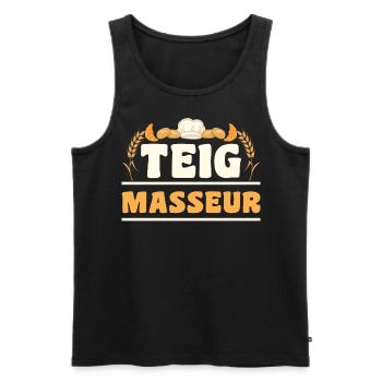 Pizza Bäcker Konditor | Teig Masseur - Männer Premium Bio Tank Top - Schwarz - Vorne - Michal (187cm)