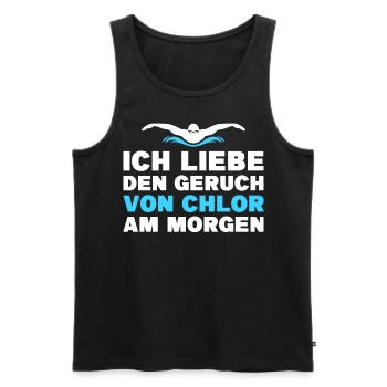 Ich Liebe Den Geruch Von Clor Am Morgen - Männer Premium Bio Tank Top - Schwarz - Vorne - Michal (187cm)