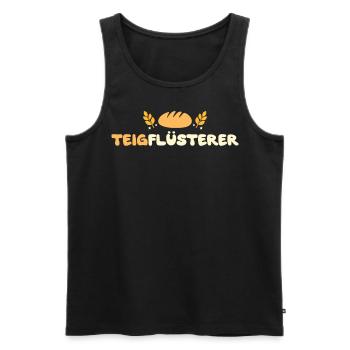 Pizza Bäcker Konditor | Teigflüsterer - Männer Premium Bio Tank Top - Schwarz - Vorne - Michal (187cm)