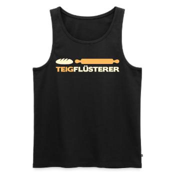 Pizza Bäcker Konditor | Teigflüsterer - Männer Premium Bio Tank Top - Schwarz - Vorne - Michal (187cm)