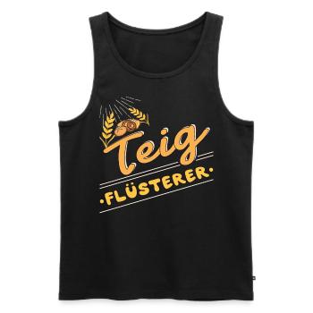 Pizza Bäcker Konditor | Teigflüsterer - Männer Premium Bio Tank Top - Schwarz - Vorne - Michal (187cm)