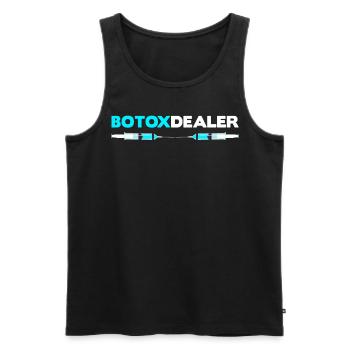 Plastic Surgery Botox Dealer - Men's Premium Organic Tank Top - black - Front - AI Model Male 178 light (178cm)