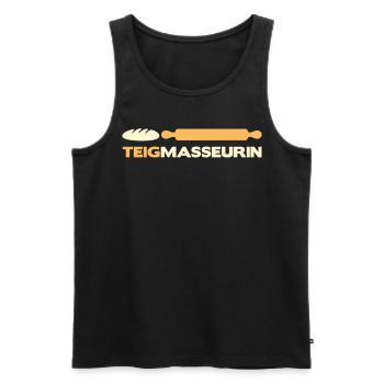 Pizza Bäcker Konditor | Teig Masseurin - Männer Premium Bio Tank Top - Schwarz - Vorne - Michal (187cm)