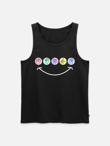 Gebärdensprache Für Gehörlose - Männer Premium Bio Tank Top - Schwarz