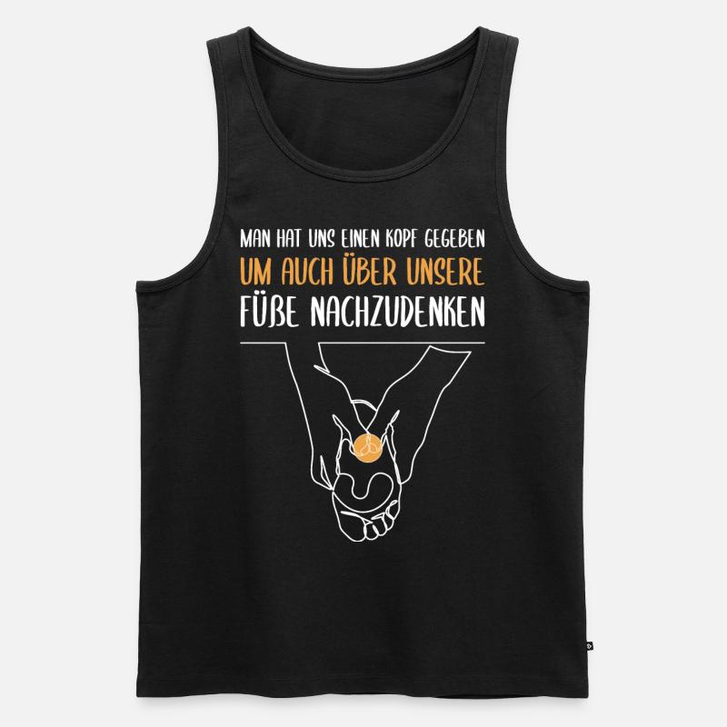 Fußpflege Spruch - Männer Premium Bio Tank Top - Schwarz