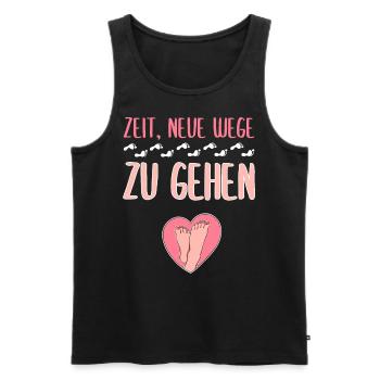 Zeit Neue Wege Zu Gehen - Männer Premium Bio Tank Top - Schwarz - Vorne - Michal (187cm)
