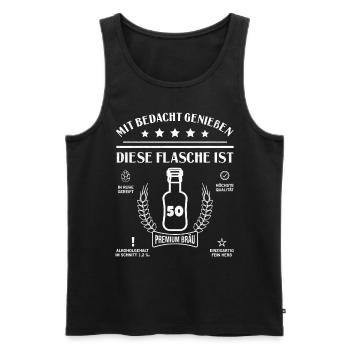 50 Jahre Geburtstag Bier - Männer Premium Bio Tank Top - Schwarz - Vorne - AI Model Male 178 light (178cm)