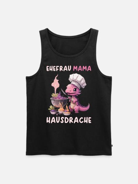 Ehefrau Mama Hausdrache - Männer Premium Bio Tank Top - Schwarz