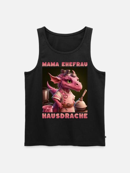 Ehefrau Mama Hausdrache - Männer Premium Bio Tank Top - Schwarz