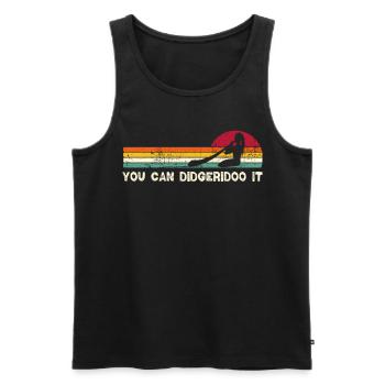 You can didgeridoo it - Männer Premium Bio Tank Top - Schwarz - Vorne - AI Model Male 178 light (178cm)