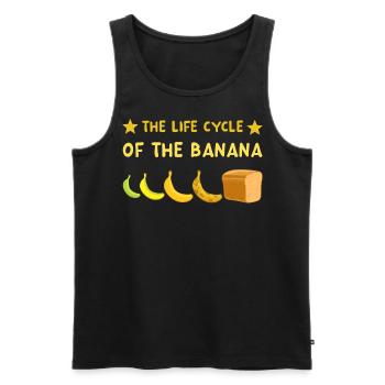 Bananenbrot - The Life Cycle Of The Banana - Männer Premium Bio Tank Top - Schwarz - Vorne - Michal (187cm)