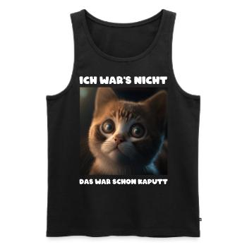 Ich War Das Nicht Das War Schon So - Männer Premium Bio Tank Top - Schwarz - Vorne - AI Model Male 178 light (178cm)