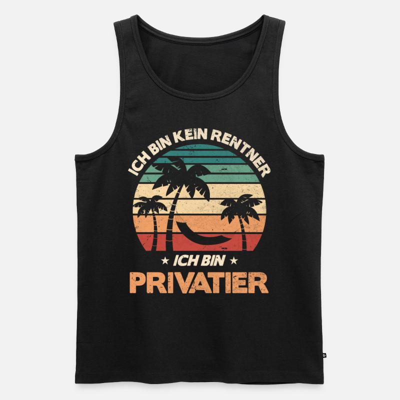 Ich bin Privatier - Männer Premium Bio Tank Top - Schwarz