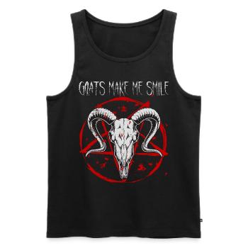 Satanist Baphomet Satanismus - Männer Premium Bio Tank Top - Schwarz - Vorne - AI Model Male 178 light (178cm)