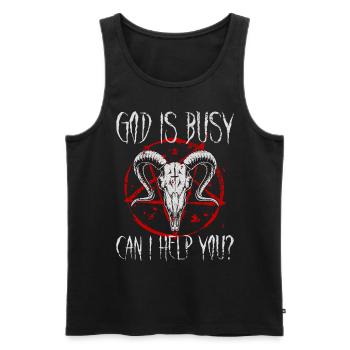 Satanist Baphomet Satanismus - Männer Premium Bio Tank Top - Schwarz - Vorne - AI Model Male 178 light (178cm)