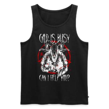 Satanist Baphomet Satanismus - Männer Premium Bio Tank Top - Schwarz - Vorne - AI Model Male 178 light (178cm)
