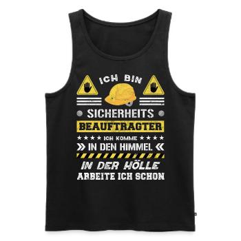 Safety Manager Sicherheitsbeauftragter - Männer Premium Bio Tank Top - Schwarz - Vorne - AI Model Male 178 light (178cm)