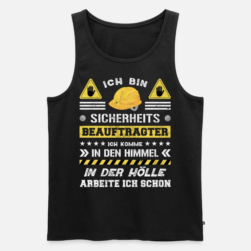 Safety Manager Sicherheitsbeauftragter - Männer Premium Bio Tank Top - Schwarz