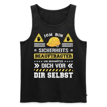 Safety Manager Sicherheitsbeauftragter - Männer Premium Bio Tank Top - Schwarz - Vorne - AI Model Male 178 light (178cm)