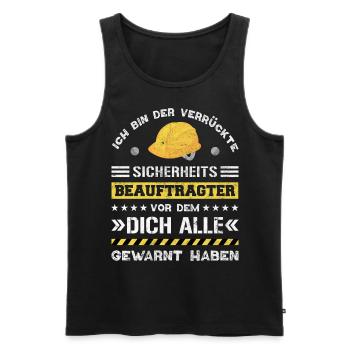 Safety Manager Sicherheitsbeauftragter - Männer Premium Bio Tank Top - Schwarz - Vorne - AI Model Male 178 light (178cm)