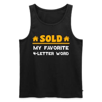 Sold Immobilienkauffrau Immobilienkaufmann - Männer Premium Bio Tank Top - Schwarz - Vorne - Michal (187cm)