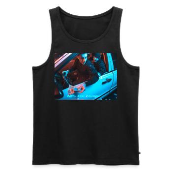 « Attrapez de vrais criminels » Conception de réglage automobile - Débardeur bio Premium Homme - noir - Devant - Michal (187cm)