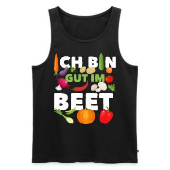 Gärtner Ich Bin Gut Im Beet - Männer Premium Bio Tank Top - Schwarz - Vorne - Michal (187cm)