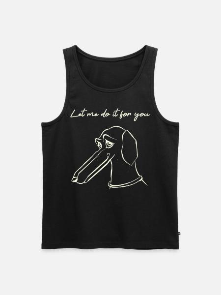 Borzoi Dog Borzoi Dog Let Me Do It For You - Men's Premium Organic Tank Top - black