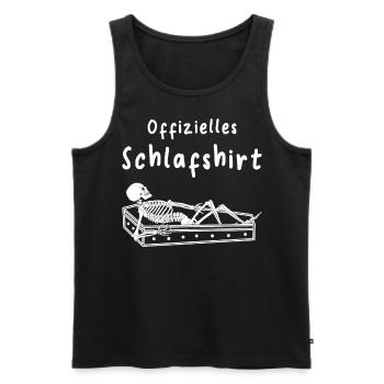 Skelett Offizielles Schlafshirt - Männer Premium Bio Tank Top - Schwarz - Vorne - AI Model Male 178 light (178cm)