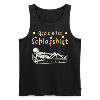 Skelett Offizielles Schlafshirt - Männer Premium Bio Tank Top - Schwarz - Vorne - AI Model Male 178 light (178cm)