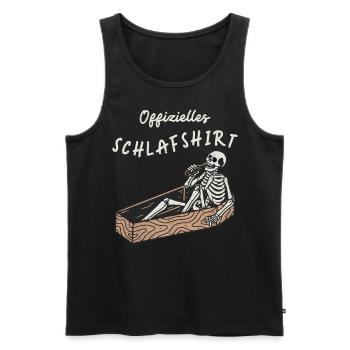 Skelett Offizielles Schlafshirt - Männer Premium Bio Tank Top - Schwarz - Vorne - AI Model Male 178 light (178cm)