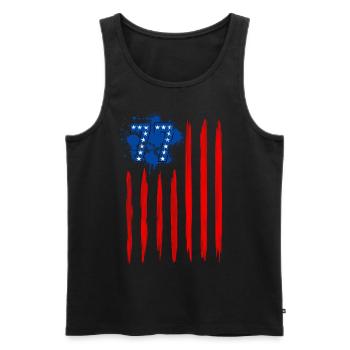 USA Flagge - Männer Premium Bio Tank Top - Schwarz - Vorne - Michal (187cm)