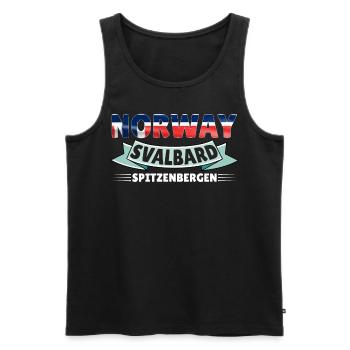 Norwegen Svalbard Spitzbergen T-shirt Design polar - Männer Premium Bio Tank Top - Schwarz - Vorne - Michal (187cm)