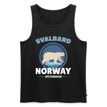 Norvège Svalbard Spitzberg Ours polaires nature polaire - Débardeur bio Premium Homme - noir - Devant - Michal (187cm)