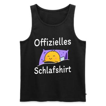 Offizielles Schlafshirt Biene Geschenkidee süß - Männer Premium Bio Tank Top - Schwarz - Vorne - Michal (187cm)