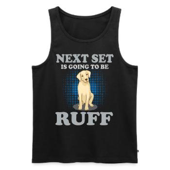 Le prochain set sera ruff Gym Dog Gift Funny - Débardeur bio Premium Homme - noir - Devant - Michal (187cm)