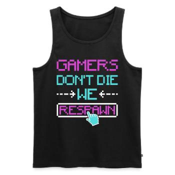 Progamer Multiplayer Spiele Pro Gaming Gamer - Männer Premium Bio Tank Top - Schwarz - Vorne - AI Model Male 178 light (178cm)