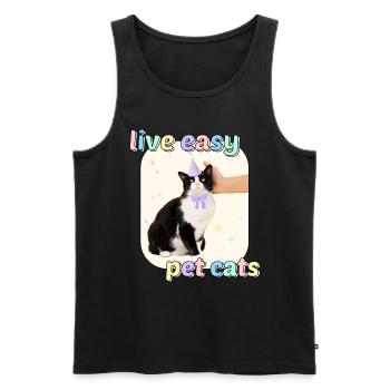 Cat Memes - Bad Luck Pet Cats - Men's Premium Organic Tank Top - black - Front - AI Model Male 178 light (178cm)