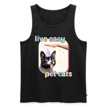 Cat Memes - Bad Luck Pet Cats - Men's Premium Organic Tank Top - black - Front - AI Model Male 178 light (178cm)