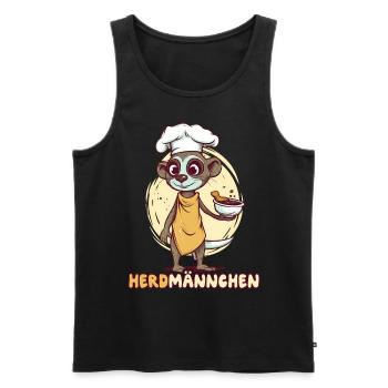 Herdmännchen Erdmännchen Koch - Männer Premium Bio Tank Top - Schwarz - Vorne - Michal (187cm)
