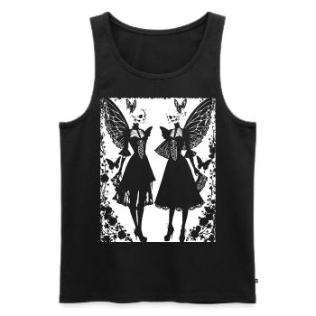 Fairycore Ästhetik Skelett Fee Goth Gothic G - Männer Premium Bio Tank Top - Schwarz - Vorne - AI Model Male 178 light (178cm)