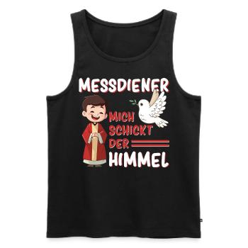 Ministrant Messdiener Mich Schickt Der Himmel - Männer Premium Bio Tank Top - Schwarz - Vorne - Michal (187cm)
