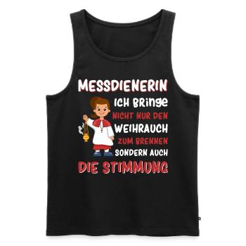 Messdiener Ministrant - Männer Premium Bio Tank Top - Schwarz - Vorne - Michal (187cm)