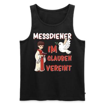 Messdiener Im Glauben Vereint - Männer Premium Bio Tank Top - Schwarz - Vorne - Michal (187cm)