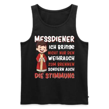 Messdiener Ministrant - Männer Premium Bio Tank Top - Schwarz - Vorne - Michal (187cm)