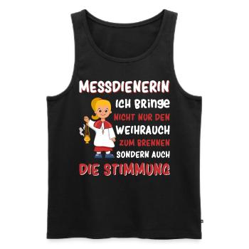 Messdienerin Messdiener - Männer Premium Bio Tank Top - Schwarz - Vorne - Michal (187cm)