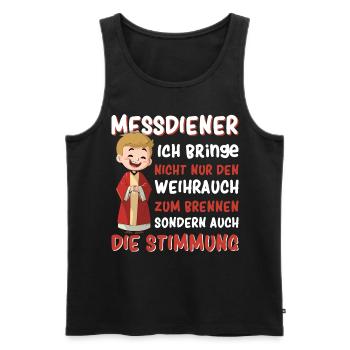 Messdiener Ministrant - Männer Premium Bio Tank Top - Schwarz - Vorne - Michal (187cm)