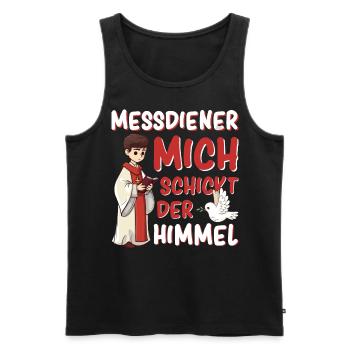 Ministrant Messdiener Mich Schickt Der Himmel - Männer Premium Bio Tank Top - Schwarz - Vorne - Michal (187cm)