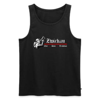 Zwickau Ehre Stolz Tradition - Männer Premium Bio Tank Top - Schwarz - Vorne - Michal (187cm)