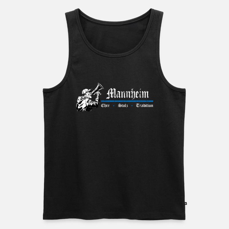 Mannheim Ehre Stolz Tradition - Männer Premium Bio Tank Top - Schwarz
